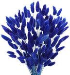 Uieke 17’’ Natural Bunny Tails Dried Flowers, 120 Pcs Dried Lagurus Ovatus, Dried Blue Pampas Grass Decor for Farmhouse Flower Arrangements Wedding Home Party Decorations by Uieke