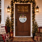 Interchangeable Welcome Sign for Front Door with 4 Seasonal Wreath and 14 Changeable Icons, Bless This Home for Spring Summer Fall Winter All Seasons Holiday, Rustic Round Wood Wreath Door Decoration - Image 6