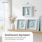 Tide and Tales Nautical Wall Decor, Bathroom Wall Art, Set of 3, Sea Salt - Image 5