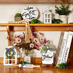 Houmury Set of 16 Farmhouse Tiered Tray Decor with 1 Lantern Artificial Plant& Cutting Board Sign for Rustic Home Kitchen Decor Tier Tray Decor Set (Tiered Tray Not Included) - Image 6