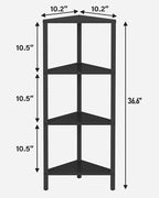 TUTOTAK Corner Shelf, 4-Tier Corner Bookshelf - Image 2