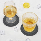 ABenkle 8 Pcs Drink Coasters with Holder, Cotton Woven Absorbent Coasters for Drinks, Minimalist Home Decor Coaster Set for Wooden Tabletop Protection Table, 4.3 inches Grey - Image 5