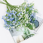 Olrla Artificial Gypsophila Flowers Mixed Colors, 10PCS Real Touch Fake Baby Breath Flower Bulk for Wedding Bouquets Floral Arrangement DIY Home Office Table Decoration (Blue and White) - Image 2