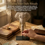 Carved Wood Elephant Statue Home Decor Living Room Luxury Gift - Image 5