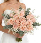 Kimura's Cabin 12pcs Real Touch Rose Artificial Flowers Long Stem,Champagne - Image 6