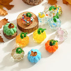 12 Pcs Mini Glass Pumpkin Figurines Halloween Thanksgiving Table Decor - Image 4