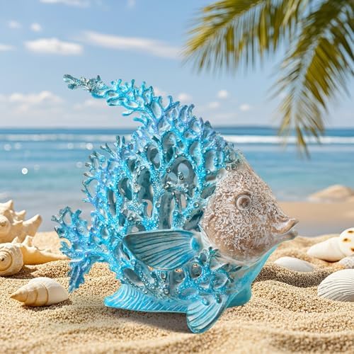 VVGIFTS Beach Coastal Coral Reef Angelfish Home Office Bathroom Decor Gift - Image 6