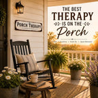 Porch Therapy Session in Progress Metal Sign, 16” x 4”, Vintage Rustic Front Porch Decor, Farmhouse Outdoor Metal Wall Sign for Porch, Patio, Entryway & Porch Decorations - Image 2