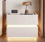 Smart Nightstand with Wireless Charging, LED Nightstand, Night Table Bedside - Image 4