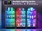 HNEBC 69" Display Case with RGB Lights, Arched 5-Tier Tempered Glass Display - Image 7