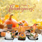 Hodao Thanksgiving Decorations Indoor - Resin Fall Gnome Figurines with Pumpkin and Sunflower, Harvest Autumn Table Decor, for Family and Friends, Holiday Thanksgiving Centerpiece - Image 3