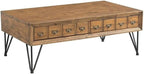 Pemberly Row Transitional Tanner 3PC Occasional Table Set, Light Walnut Finish by PEMBERLYROW