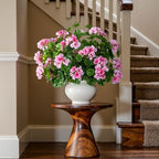 Artificial Geraniums for Outdoors, 8 Stems 17.7 Inch Pink Faux Geranium Bush Fake Flowers UV Resistant Fall Porch Patio Garden Planter Window Box Indoor Decor, Pot Not Included - Image 5