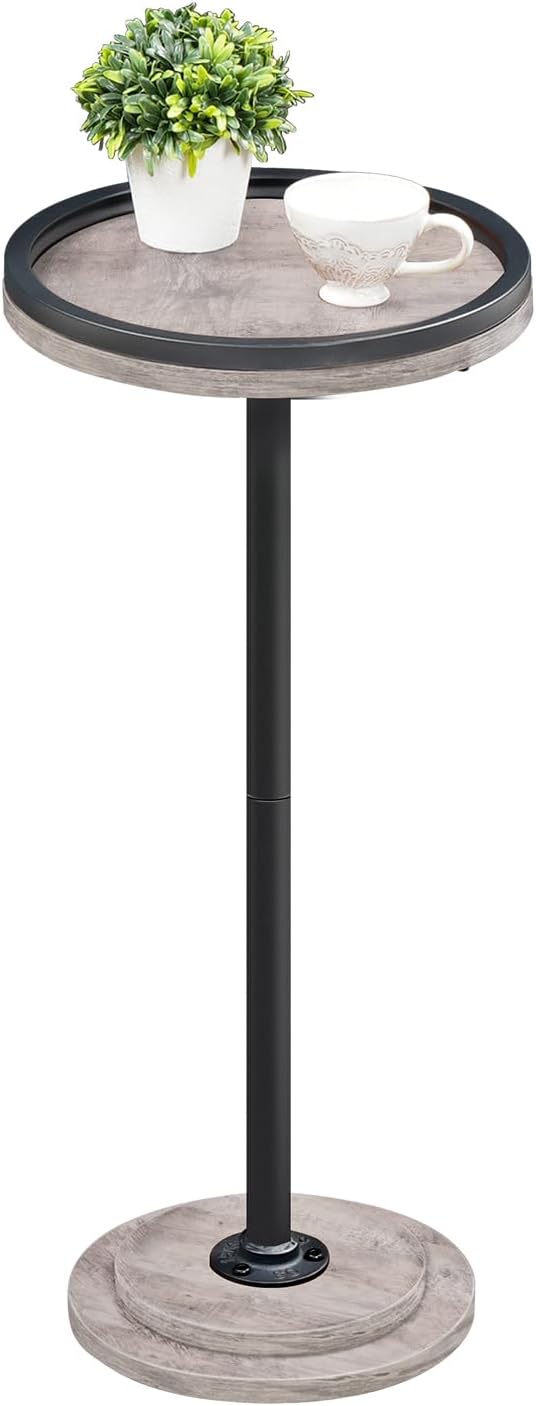 HOOBRO Small Round Side Table, Drink Table, Coffee Martini Table by HOOBRO