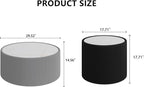 2-Piece Round Nesting Coffee Table Set, 29.52" Marble Coffee Table and End - Image 2