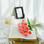 Mandy's 12pcs Artificial Light Pink Open Tulips - Image 3
