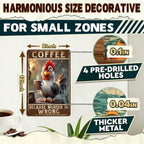Chicken Metal Signs Rooster Kitchen Wall Decor 12x8 Inch - Image 2