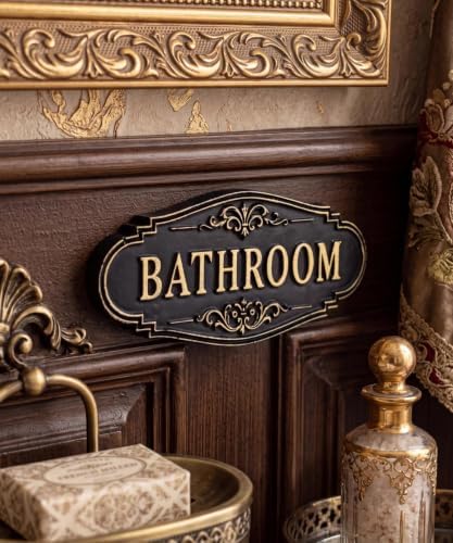 Putuo Decor 3D Bathroom Resin Wall Decor Sign Bathroom Door Plaque - Image 6