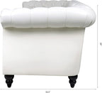LEVNARY Chesterfield Sofa, Classic Tufted Upholstered Leather Couch, Modern 3 - Image 5