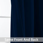 Yakamok Room Darkening Curtains 52x96 inch Length Dark Blue-Living Room | 2 - Image 6