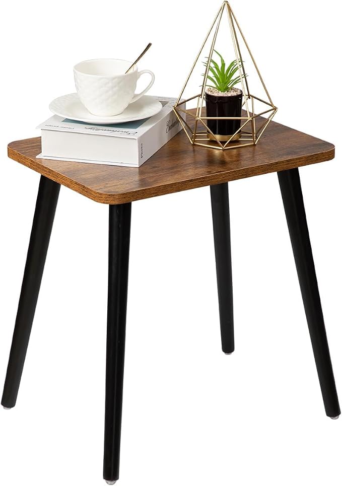 FORAOFUR Side Table, Rectangular Wooden Small End Table, Small Accent Table by FORAOFUR
