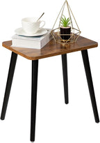FORAOFUR Side Table, Rectangular Wooden Small End Table, Small Accent Table by FORAOFUR