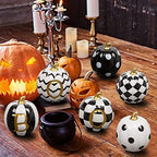 DAZONGE Set of 6 Ceramic Halloween Pumpkins Halloween Decorations Indoor - Image 4