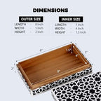 Handicrafts Home Decorative Keepsake Black White Storage Box with Lid,8x5x2 - Image 3