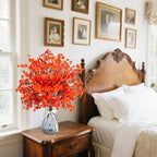 Babys Breath Artificial Flowers 8 Bundles Orange Real Touch UV Resistant Fake Flowers Silk Faux Flowers for Vase Home Office Wedding DIY Floral Indoor Outdoor Centerpiece Table Decoration - Image 4