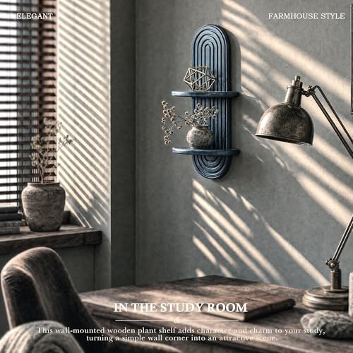 Plant Wall Shelf for Wall Decor: Hanging Plant Shelf for Planter, DenimBlue - Image 4