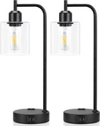 Industrial Touch Table Lamps for Bedrooms Set of 2 - Image 8