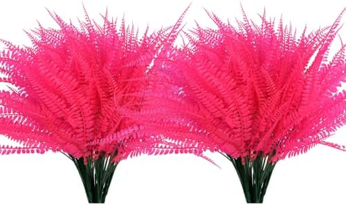 RECUTMS Artificial Boston Ferns,12 Bundles Faux Greenery Ferns by RECUTMS