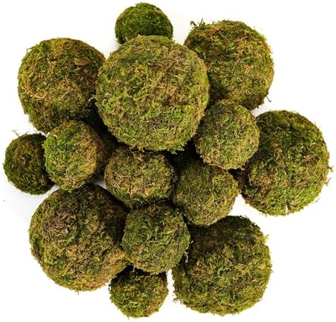 USMOLA 18-Piece Moss Balls Set - 6 Large 3.2" & 12 Small 2" Artificial Moss Decor for Bowls, Vases | Handmade Natural-Look Decorative Filler Balls for Home Centerpieces, Tabletop Decor (Sunlit Green) - Image 5