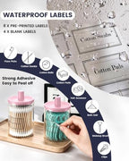 Glass Qtip Holder Dispenser - 4 Pack, Bathroom Decor and Organizer - Image 4