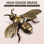 Veemoon 2pcs Gold Bee Figurines Brass Animal Insects Figurines Statue Feng Shui Sculpture Toys Gold Desk Home Indoor Decorative Collectible or Elders - Image 2