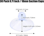 30 Pack Glass Table Suction Cups 18mm Rubber Suction Cup Hangers Without Hooks - Image 4