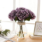 6Pcs 18" Light Purple Silk Hydrangea Artificial Flowers - Image 6