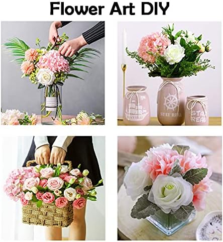 6Pcs 18" Pink Silk Hydrangea Artificial Flowers - Image 5