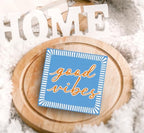 SRADMO Vintage Minimalist Blue Inspirational Wood Box Sign Desk Decor - Image 5