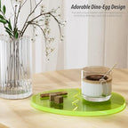 Acrylic Coaster Decorative Plates,Office Desk Accessories, Clear Dinosaur Egg Shape Coffee Cup Decor, Perfect for Tabletop Protection and Display. - Image 6