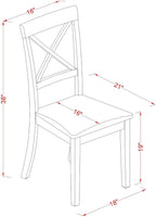 East West Furniture BOC-CAP-C Boston Kitchen Dining Chairs - Image 3
