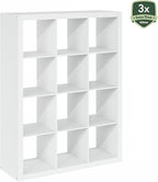 Furinno Cubicle Book Shelf, 12-Cube Bookshelf, Triple Thick Frame Cube Storage - Image 8