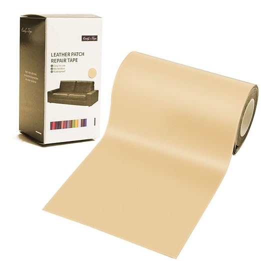 Leather Repair Patch Tape Kit Beige Tan 3 x 60 inch Self Adhesive Leather by Cindy%27s+Tape