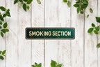 Vintage Tin Smoking Section Sign Retro Metal Sign for Outdoor indoor Decoration - Outdoor indoor Funny Wall Art Plaque 4x16 Inch - Image 6