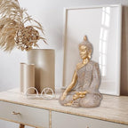 Golden Buddha Figurine - Meditating Seated Buddha Statue - resin Figurine - Image 7