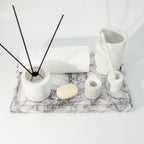 Real Luxurious Vanity Tray Natural Genuine Marble Storage Tray - Image 6
