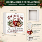 Christmas Decorations Hot Cocoa Bar Gingerbread Wooden Box Sign - Image 4