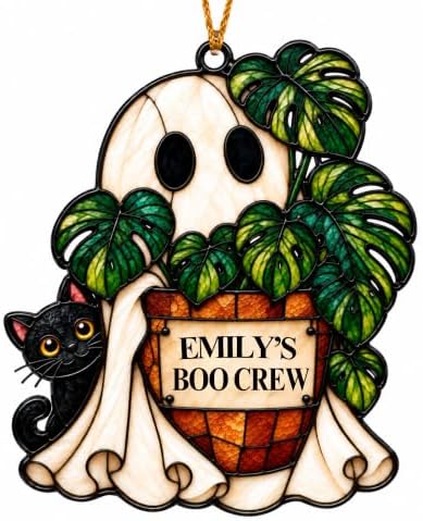 Halloween Decor, Halloween Ornaments for Tree, Personalized Acrylic Ghost by SANSOLDIA