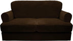 CUCRAF T Cushion Sofa Cover 3 Piece Loveseat Slipcovers, Soft Thick Velvet by CUCRAF