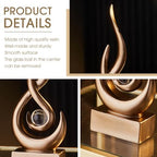 FJS Bronze Abstract Flame Sculpture for Living Room Coffee Table Decor - Image 5